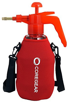 CoreGear (ULTRA COOL XLS) USA Misters 1.5 Liter Mister & Sprayer Personal Water Pump With Full Neoprene Jacket and Built-In Carrying Strap (Red)