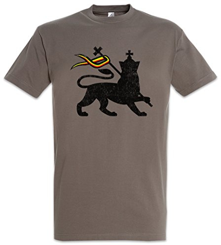 Urban Backwoods Lion of Judah I Herren T-Shirt Grau Größe 2XL