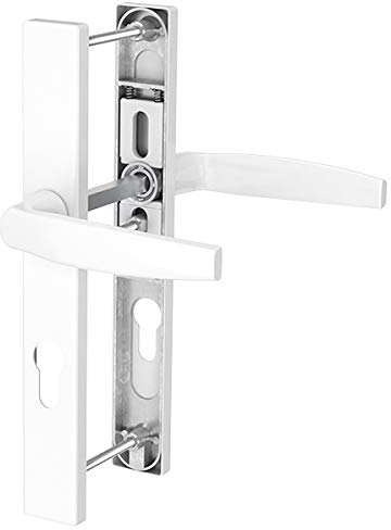 Premium Drückergarnitur Victory DHS 92mm - Rechteckig - Griff-Griff, Farbe:Weiß RAL 9016, Schildbreite:32mm