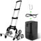 Yinleader Leitertrolley aus Aluminiumlegierung, Faltbarer Trolley | ausziehbarer Griff 106 cm | 6 Gummiräder + Vier 360° drehbare Räder | inklusive Einkaufsbox und Expansionsseil