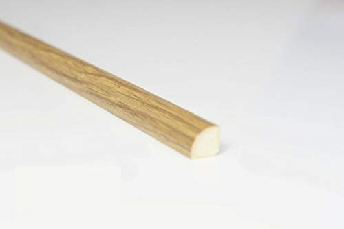 TMW Profiles 18mm uPVC Quadrant Trim - Oak- Gap-Filling Edge for Windows & Doors – Neat Finish, 1m Long (Oak)