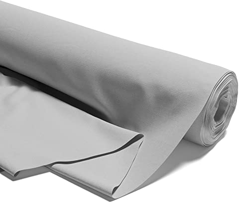 Stoff Meterware Baumwollstoff 1 M x 160 cm - Stoffe zum Nähen aus reine Baumwolle Fabric Futterstoff Dekostoff für Patchwork Canvas und Sewing Nähstoff 1. Grau