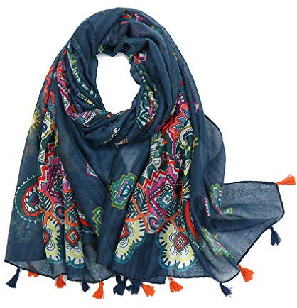 KAVINGKALY Foulards Femme Automne Printemps Chauds Echarpe Imprimé Floral de La Mode des Femmes Légères écharpe Châle