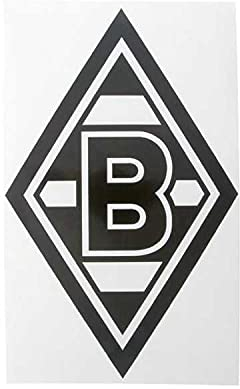 Borussia Mönchengladbach Aufkleber - Raute schwarz mittel - 20 x 12.5 cm Sticker Autoaufkleber BMG - Plus Lesezeichen I love Mönchengladbach