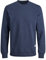 JACK & JONES Herren Basic Sweater | Langarm Sweatshirt Rundhals Pullover | Einfarbiger Jumper JJEBASIC, Farben:Blau, Größe Pullover:L