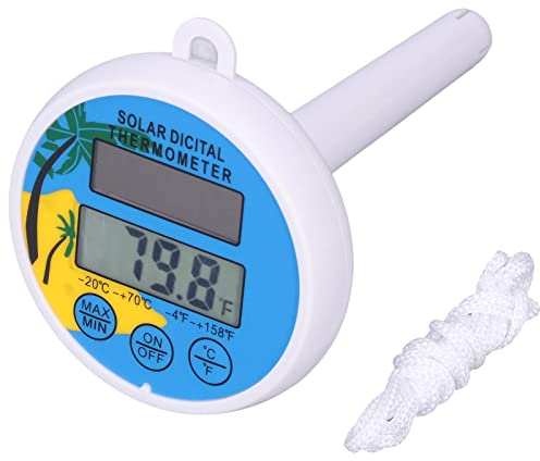 Uadme Solar Pool Thermometer,Kabelloses Schwimmendes Poolthermometer Leicht Ablösbares Mit LCD Anzeige Geeignets,Für Schwimmbäder Teiche Am Meer Usw