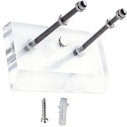 QOTSTEOS Wandhalterung, Skateboard-Aufhänger, transparentes Acryl, professionelles Skateboard, Deck, Display und Aufbewahrung (transparent)