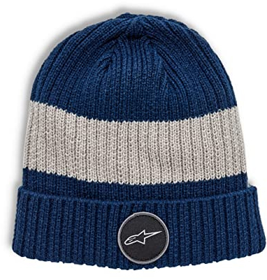 Alpinestars Ward Beanie, Mütze für Herren und Damen, Blau/Grau, Einheitsgröße