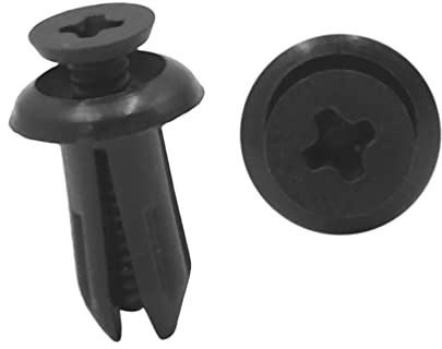 A ABSOPRO Rivetti Schizzo Guardia Parafango Fissaggio Clip 5mm Plastica Nero Set 20