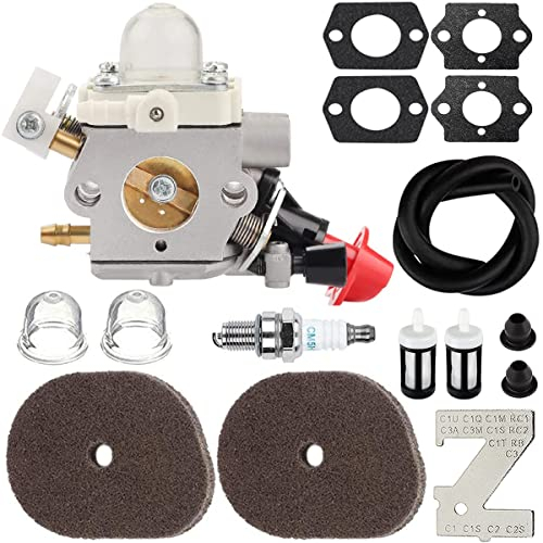 ZAMDOE Carburateur avec Filtre à air pour Stihl FS40 FS50 FS56 FS70 FS70C FC70 FC56 FS56C HT56 HT56C KN56 KM56 KM56C Tondeuse Pièces 4144 120 0608 41441200608 C1M-s267A