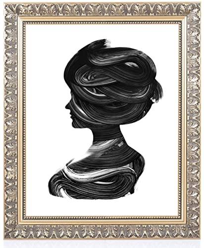 Monframe antiker Bilderrahmen Venezia - 80x100 cm Gold - Holzrahmen im Barock Stil