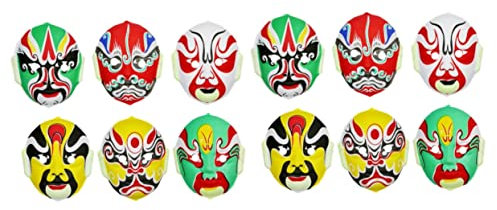 Amosfun 12 STK Halloween-Accessoires Oper Cosplay-zubehör Kleidung Halloween-Party-Maske Cosplay-Maske Chinesischer Stil Kind Schmücken