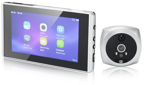 4,5-Zoll-Smart-Digital-Türspion 160-Grad-1080P-2MP-Kamera-Türklingel mit IR-Nachtsicht für die Sicherheit von Wohnungen