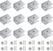 12 Pezzi Supporto Vetro Morsetto, Staffa Reggimensola in Vetro Regolabile, Mensole in Vetro di Alluminio Clip di Vetro, per Vetro Spesso 8-10 mm, per Mensola da Bagno ecc (Con Viti)