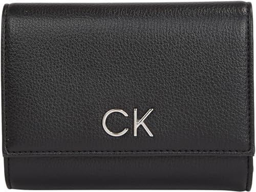 Calvin Klein Damen Geldbörse Ck Daily Medium Trifold Bifold, Schwarz (Ck Black), Einheitsgröße
