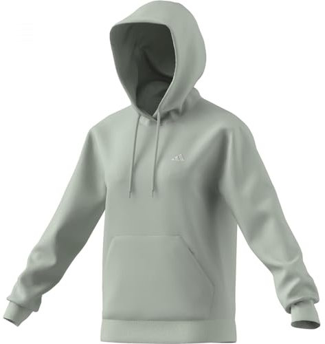 adidas Damen Essentials SMALL Logo Feel Cozy Hoodie, Linen Green, XS