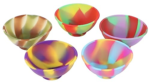 PACKOVE 5 Piezas Preparar y Servir Tazones Tazón De Mezcla Facial Tazones De Postre De Silicona Plato De Silicona Tazón De Silicona Para Pequeño Pizca Inmersión Pimienta Bebé Condimento