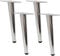YUCFS 4pcs Iron Furniture Legs,Oblique Cone Sofa Legs,Metal DIY Furniture Table Legs Kitchen Cabinet Feet,for Coffee Table Couch Chair Ottoman TV Stand,Load 800KG,with Screws,Silver (30cm/11.8in)