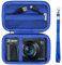 Supmay Hard Carrying Case for Canon PowerShot SX740/ SX730/ SX720/ SX620/ G7X Digital Camera, Protective Storage Bag with Zipper Mesh Pocket for Battery Pack, Charging Cable, USB Card, Rose Blue
