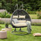 Home Deluxe Polyrattan Hängesessel Twin Deluxe - mit Regenabdeckung | Hängestuhl,Hängekorb,Hängeschaukel,Hollywoodschaukel