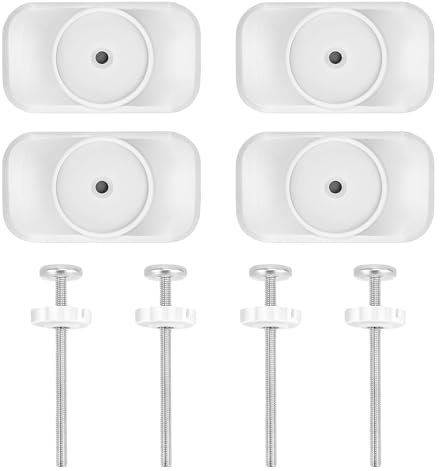 Hojalis 8 Pcs Baby Gate Extension Kit, 4 Pcs Baby Gate Wall Protector with 4 Pcs Pressure Mounted Baby Gate Threaded Spindle Rod for Baby Gate Extension, Stair Gate Extension, Pet & Dog Gate Extension