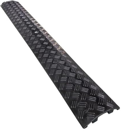 Generic Couvre-câble Sol Rigide, Noir, 100 cm x 13 cm x 2 cm, Protection Câble Extérieur, Jaune Visible, Sécurité Pédestre, 3000 lb, Antidérapant, Usage Multizone