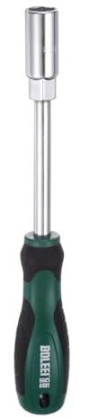 QUARKZMAN Llave de Tuercas Métrica de 13 Mm Cr-V con Punta No Magnética | Ejes Huecos Destornillador de Vaso Hexagonal con Mango Antideslizante para Reparación de Automóviles