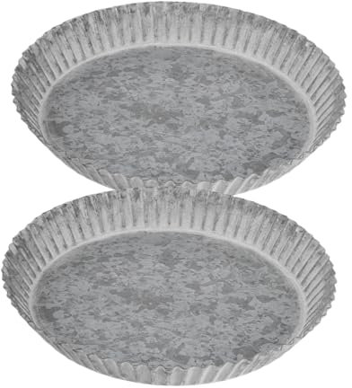 FUNOMOCYA 2 Stück Retro Blumentopf Tablett Abflussschalen Für Pflanzen Wasser Tablett Platte Für Topfpflanzen Praktische Pflanzschalen Runder Pflanzen Untersetzer Pflanzenschalen
