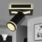 VAYALT LED Deckenleuchte 1 Flammig, 7W+6W GU10 Deckenstrahler LED Schwenkbar, 3000K Warmweiß Deckenleuchte, Wandstrahler Schwarz, Modern Strahler Deckenspot, für Küche, Schlafzimmer, Wohnzimmer