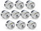 Copridadi Ruota,Copri Bulloni Ruota Coperchio del tappo del condotto del bullone del bullone della ruota del cromo di 10pcs 7L6601173A. Adatta for Vw. Touareg 2004-2010 2011 2011 2012 2013