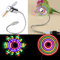 HEBEOT Ventilador LED USB, mini ventilador de reloj LED de dirección ajustable y fácil ajuste de tiempo, ventilador personal silencioso para laptop, alimentado por USB para oficina en casa (colorido)