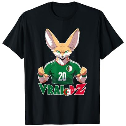 Vrai Dz Fennec Algérie Drapeau Algérien Supporter Cadeau T-Shirt