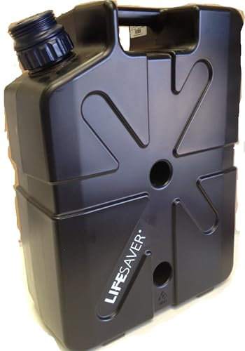 LifeSaver® Jerrycan - Bidon de filtre à eau (18,5 l) - Filtre 99,9999 % de toutes les bactéries - Traitement de l'eau potable - Camping jusqu'à 20 000 litres - Désinfectant portable - Prévention