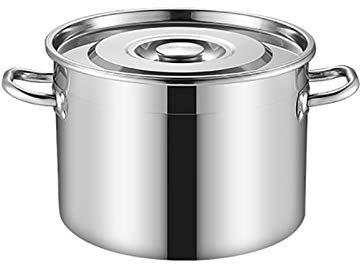 Olla de acero inoxidable: olla de acero inoxidable de 25 litros, olla de cocción casera de 40,5 cm