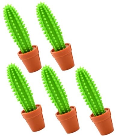 VILLFUL 5pcs Cute Cactus Shape Pen Fine Tip Ballpoint Pens Lid for Women Men Creative Office Writing Instruments