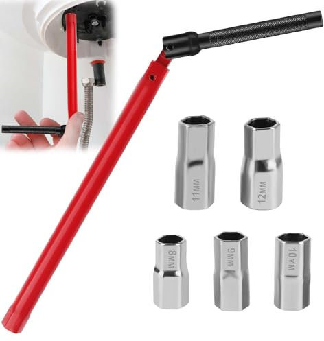 MOKIDO Standhahnmutterschlüssel, 8-12 mm Standhahnschlüssel, Armaturenschlüssel, Wasserhahn schlüssel, Wasserhahn Montagewerkzeug für Waschbeckenarmatur Sanitärinstallationen