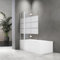 Duschwand für Badewanne 160 x 140 cm Badewannenfaltwand 2-teilig Gestreift Faltbar Duschtrennwand mit Stabilisator und Festteil 6mm Nano Glas Faltwand Duschabtrennung