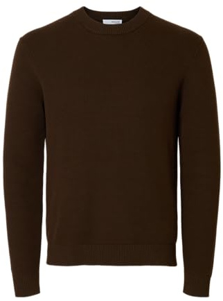 SELECTED HOMME Herren Slhdane Ls Knit Structure Crew Neck Noos Strickpullover (1er Pack)