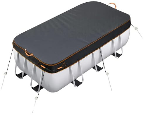 Neuradical Cubierta ovalada para piscina 210D, protección UV para exteriores, impermeable, resistente a la intemperie y al polvo, 4 x 2 m
