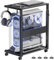 JANE EYRE Computer Tower Ständer - Höhenverstellbarer PC Tower Ständer Gehäuse Halterung CPU Halter Wagen mit Rollen und 4 Haken für Home Office und Klassenzimmer, 58.5-71.9cm (H), Schwarz