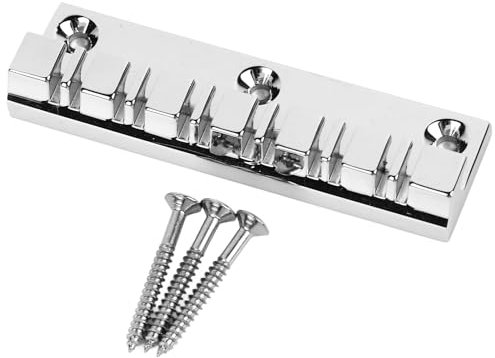 Joyance Cordiera a 12 corde, sellino a 12 corde, in metallo cromato, ponte a sella per chitarra elettrica a carico dall'alto, hardtail fisso, design per un tono e una maggiore stabilità