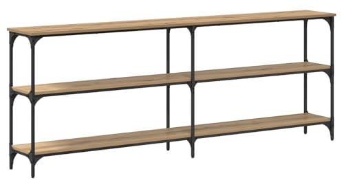 vidaXL Konsolentisch Massivholz Eiche 200x29x75 cm Mehrschichtholz