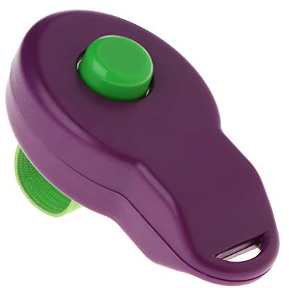 xbiez Clicker-Training mit elastischem Fingerband, großer Knopf für Haustiere, Vögel, Pferde, Zug, Hundetraining, Glocken, Schiebetür