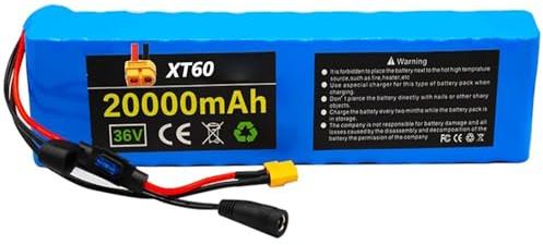36V 10Ah 12Ah 14Ah 20Ah E-Bike Akku Lithium Ionen Akku Pack Wasserdichter E-Bike Akku für 200W 250W 350W 500W Elektroroller Motoren Ersatzakku XT60 Plug,36V 10Ah