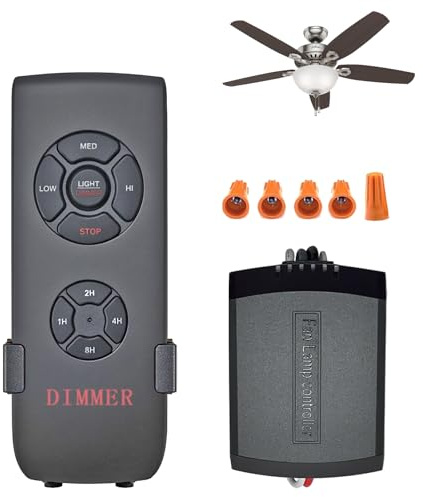 Humpptom Ceiling Fan Remote Control Kit, 4-in-1 Universal Ceiling Fan Remote Control with Dimmer Function for Hunter/Harbor Breeze/Westinghouse/Honeywell Ceiling Fan