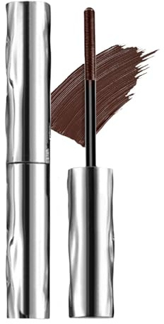 2025 Neu Metal Mascara, 3D Curling Eyelash Iron, Tubing Mascara Iron Eye Mas cara mit Metallbürste Volumengebende Mas-cara Wimperntusche Wasserfest Schnell Trocknend und Wischfest (Brown)