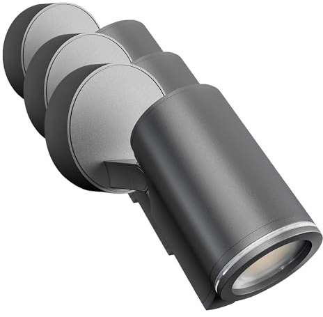 Steinel LED Strahler Spot ONE anthrazit, inkl. GU10-Leuchtmittel, 620 lm, LED Flutlicht per Kabel vernetzbar, Aluminium, 6,7 W (Packung mit 3)