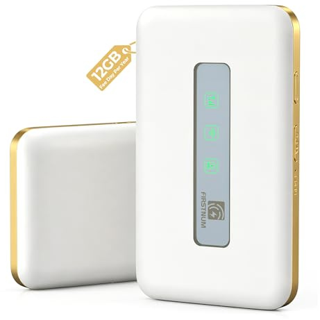 FIRSTNUM M5 4G LTE Mobiler Hotspot,Tragbares WLAN für Unterwegs Ohne Vertrag und SIM-Karte,Pocket-WLAN-Gerät für Wohnmobile und den Einsatz im Freien mit 1 Gb Kostenlosem Datenvolumen Pro Monat
