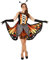 dressforfun Frauenkostüm Schmetterling großer Feuerfalter | Taillierte Korsageoptik | Kurzes, sexy Kleid | Inkl. Große bunte Flügel, schwarze Handschuhe und Haarreifen mit Fühlern (L | Nr. 301147)