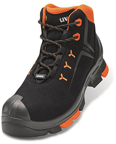Uvex 2 Arbeitsstiefel - Sicherheitsstiefel S3 SRC ESD - Orange-Schwarz, Größe:38